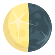 Emoji 🌗 Ultimo Quarto Di Luna su JoyPixels 3.0.