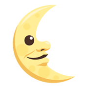 Emoji 🌜 Faccina Ultimo Quarto Di Luna su JoyPixels 3.0.