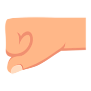 🤛🏼 Emoji Faust nach links: mittelhelle Hautfarbe JoyPixels 3.0.