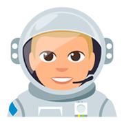 👨🏼‍🚀 Emoji Astronauta Hombre: Tono De Piel Claro Medio en JoyPixels 3.0.