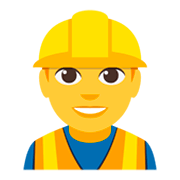 Emoji 👷‍♂️ Operaio Edile Uomo su JoyPixels 3.0.