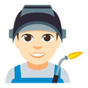 👨🏻‍🏭 Emoji Operario: Tono De Piel Claro en JoyPixels 3.0.