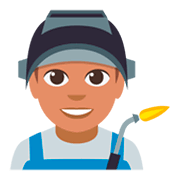 👨🏽‍🏭 Emoji Operario: Tono De Piel Medio en JoyPixels 3.0.