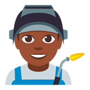 👨🏿‍🏭 Emoji Operario: Tono De Piel Oscuro en JoyPixels 3.0.
