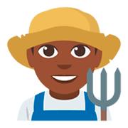 👨🏿‍🌾 Emoji Bauer: dunkle Hautfarbe JoyPixels 3.0.