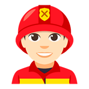 👨🏻‍🚒 Emoji Bombero: Tono De Piel Claro en JoyPixels 3.0.