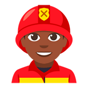 👨🏿‍🚒 Emoji Bombeiro: Pele Escura na JoyPixels 3.0.