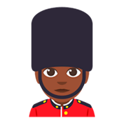 Emoji 💂🏿‍♂️ Guardia Uomo: Carnagione Scura su JoyPixels 3.0.