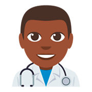 👨🏿‍⚕️ Emoji Profesional Sanitario Hombre: Tono De Piel Oscuro en JoyPixels 3.0.
