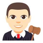 👨🏻‍⚖️ Emoji Juez: Tono De Piel Claro en JoyPixels 3.0.