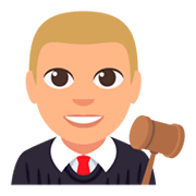 👨🏼‍⚖️ Emoji Juez: Tono De Piel Claro Medio en JoyPixels 3.0.
