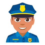 Émoji 👮🏽‍♂️ Policier : Peau Légèrement Mate sur JoyPixels 3.0.