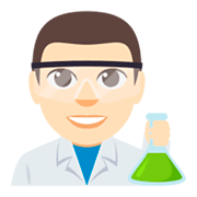 👨🏻‍🔬 Emoji Científico: Tono De Piel Claro en JoyPixels 3.0.