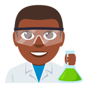 👨🏿‍🔬 Emoji Cientista Homem: Pele Escura na JoyPixels 3.0.