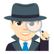 🕵🏻‍♂️ Emoji Detective Hombre: Tono De Piel Claro en JoyPixels 3.0.