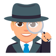 🕵🏼‍♂️ Emoji Detetive Homem: Pele Morena Clara na JoyPixels 3.0.