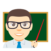 Emoji 👨🏻‍🏫 Professore: Carnagione Chiara su JoyPixels 3.0.