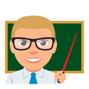 👨🏼‍🏫 Emoji Profesor: Tono De Piel Claro Medio en JoyPixels 3.0.