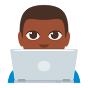 👨🏿‍💻 Emoji Tecnólogo: Tono De Piel Oscuro en JoyPixels 3.0.