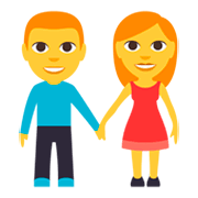 Mann und Frau halten Hände Emoji auf JoyPixels 3.0.