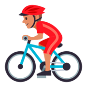 🚴🏽‍♂️ Emoji Radfahrer: mittlere Hautfarbe JoyPixels 3.0.