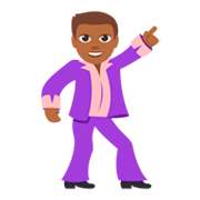 🕺🏾 Emoji Homem Dançando: Pele Morena Escura na JoyPixels 3.0.