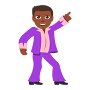 🕺🏿 Emoji tanzender Mann: dunkle Hautfarbe JoyPixels 3.0.