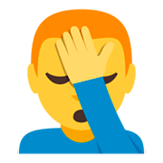 🤦‍♂️ Emoji sich an den Kopf fassender Mann JoyPixels 3.0.