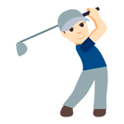 🏌🏻‍♂️ Emoji Hombre Jugando Al Golf: Tono De Piel Claro en JoyPixels 3.0.