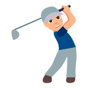Émoji 🏌🏼‍♂️ Golfeur : Peau Moyennement Claire sur JoyPixels 3.0.