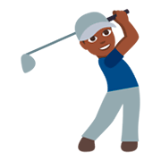 🏌🏿‍♂️ Emoji Hombre Jugando Al Golf: Tono De Piel Oscuro en JoyPixels 3.0.