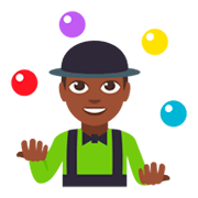 🤹🏿‍♂️ Emoji Jongleur: dunkle Hautfarbe JoyPixels 3.0.