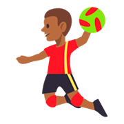 🤾🏾‍♂️ Emoji Handballspieler: mitteldunkle Hautfarbe JoyPixels 3.0.