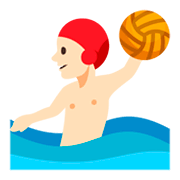 🤽🏻‍♂️ Emoji Homem Jogando Polo Aquático: Pele Clara na JoyPixels 3.0.