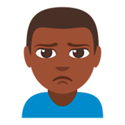 🙎🏿‍♂️ Emoji Homem Fazendo Bico: Pele Escura na JoyPixels 3.0.