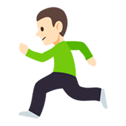 Emoji 🏃🏻‍♂️ Uomo Che Corre: Carnagione Chiara su JoyPixels 3.0.