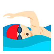 🏊🏻‍♂️ Emoji Homem Nadando: Pele Clara na JoyPixels 3.0.