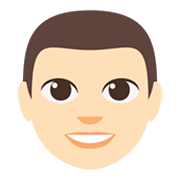 👨🏻 Emoji Hombre: Tono De Piel Claro en JoyPixels 3.0.