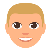👨🏼 Emoji Mann: mittelhelle Hautfarbe JoyPixels 3.0.