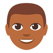 Émoji 👨🏾 Homme : Peau Mate sur JoyPixels 3.0.
