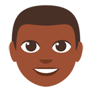 Emoji 👨🏿 Uomo: Carnagione Scura su JoyPixels 3.0.