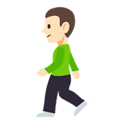 🚶🏻‍♂️ Emoji Homem Andando: Pele Clara na JoyPixels 3.0.