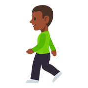 🚶🏿‍♂️ Emoji Hombre Caminando: Tono De Piel Oscuro en JoyPixels 3.0.