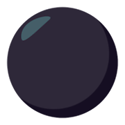 ⚫ Emoji schwarzer Kreis JoyPixels 3.0.