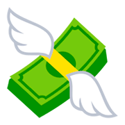 💸 Emoji Geldschein mit Flügeln JoyPixels 3.0.