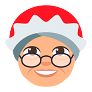 🤶🏼 Emoji Weihnachtsfrau: mittelhelle Hautfarbe JoyPixels 3.0.