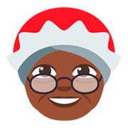 🤶🏿 Emoji Weihnachtsfrau: dunkle Hautfarbe JoyPixels 3.0.