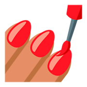 💅🏽 Emoji Pintarse Las Uñas: Tono De Piel Medio en JoyPixels 3.0.