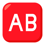 🆎 Emoji Großbuchstaben AB in rotem Quadrat JoyPixels 3.0.