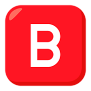 🅱️ Emoji Großbuchstabe B in rotem Quadrat JoyPixels 3.0.